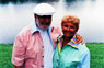 Paul and Joan Gallo in cotton chintz shirts
