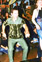 Green Velvet and denim shirt with green jeans 