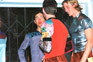 Knit tops and velvet pants