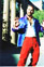 Darren in iridescent silk jacket, silk shirt and neoprene pants